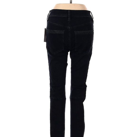 Blue Black Free People Ivy Mid Rise Released Hem Skinny Jeans - Picture 13 of 13